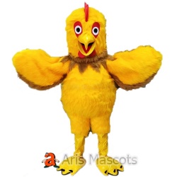 Yellow Rooster Mascot